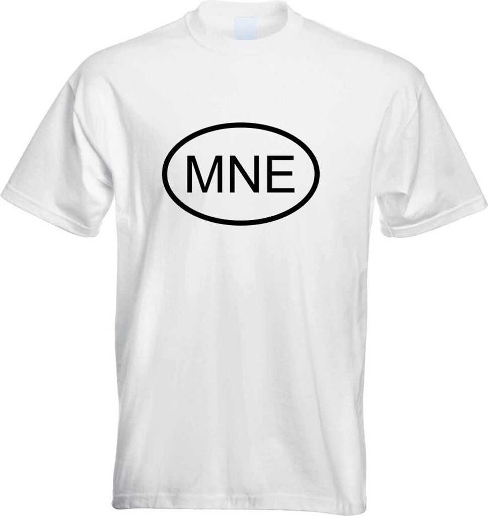 Kiwistar - T-Shirt - Weiss - Monte MNE Motiv Bedruckt Funshirt Design Print - mit Motiv Bedruckt - Funshirt Design - Sport - Freizeit - Herren - S