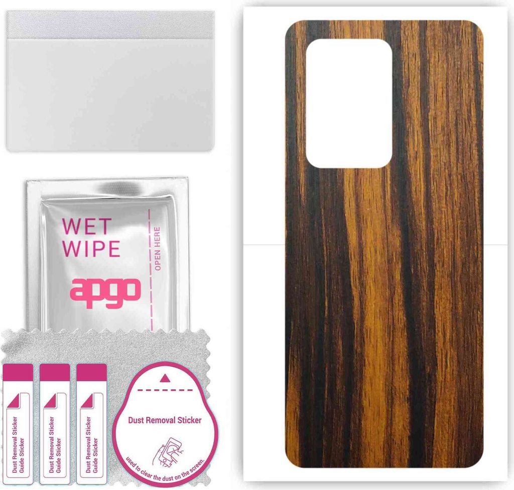 apgo Rückseite Schutzfolie, Skin, kompatibel mit Meizu 18s Pro, Hinten Displayschutzfolie aus Vinylfolie, kratzfest, einfache Montage - Tigerwood