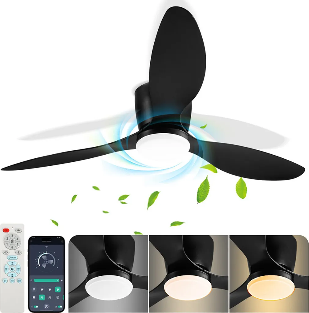 Ventilatore da Soffitto Clanmacy 132CM - LED Dimmerabile con Telecomando - 9