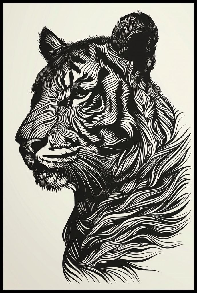 Plakat 61x91,5cm Tiger Pfiff