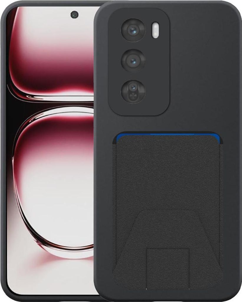 Geeignet für Oppo Reno 12 Pro Phone Case mit verstellbarem Leder Kartenschlitz - Flexible Back Cover Case Silikon TPU mit verstellbarem Leder Kart...