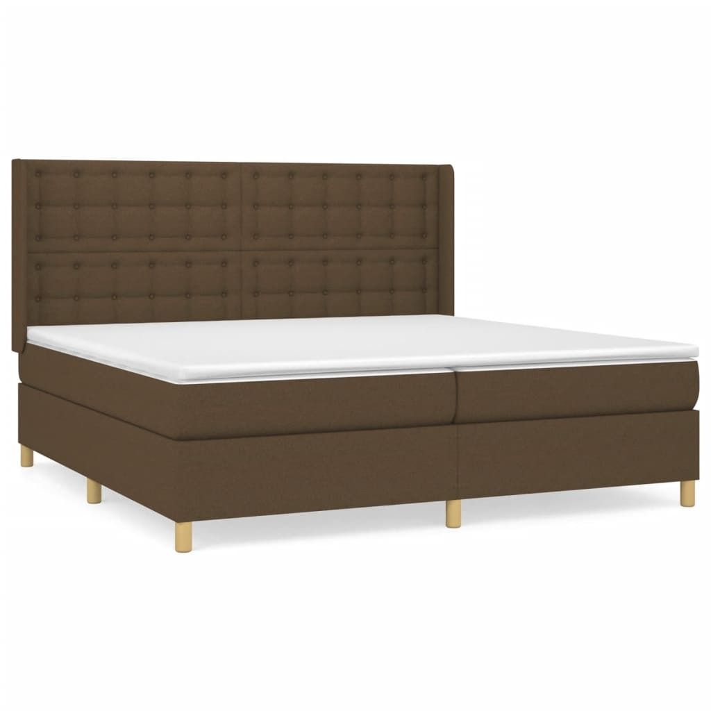 "SALE 2026"Boxspringbett/bettgestell - Bettrahmen - Doppelbett - mit Matratze Dunkelbraun 200x200 cm Stoff - Polsterbett Klassische Betten DE7019794