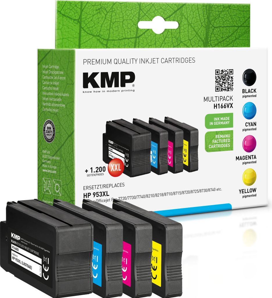 KMP 1747,4005 KMP H166VX Multipack BK/C/M/Y kompatibel mit Immagine del prodotto 