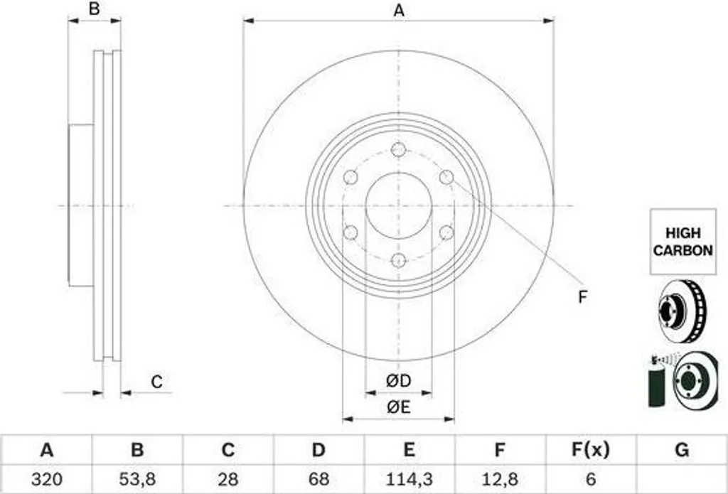 2 Disques de frein Bosch 0 986 479 H29 de 320mm pour votre sécurité