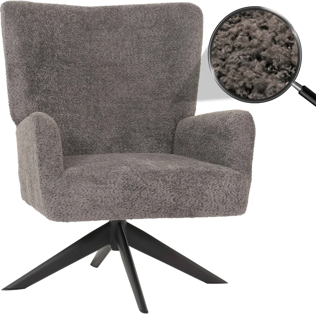 Fauteuil relax ergonomique gris foncé : fini le mal de dos en pivotant