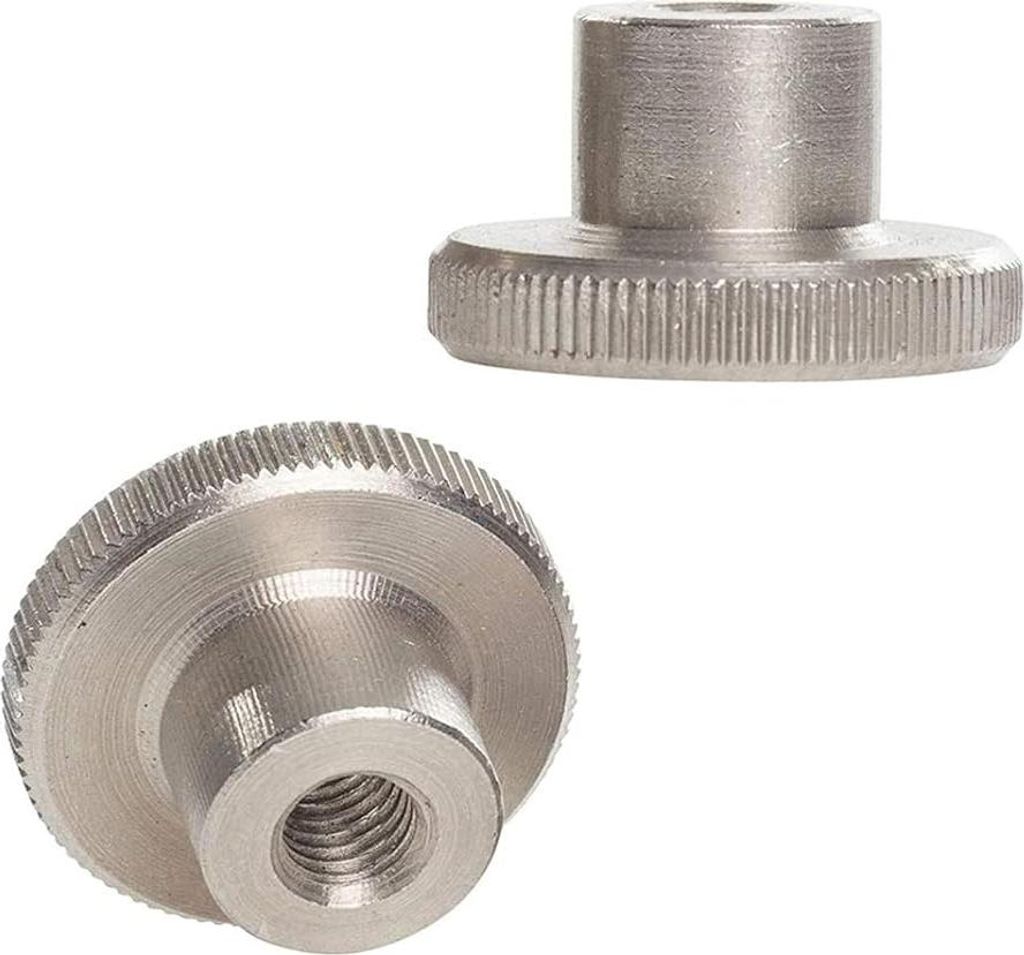 Gekartelte Daumenschrauben Runde Knöpfe Edelstahl 2PCS