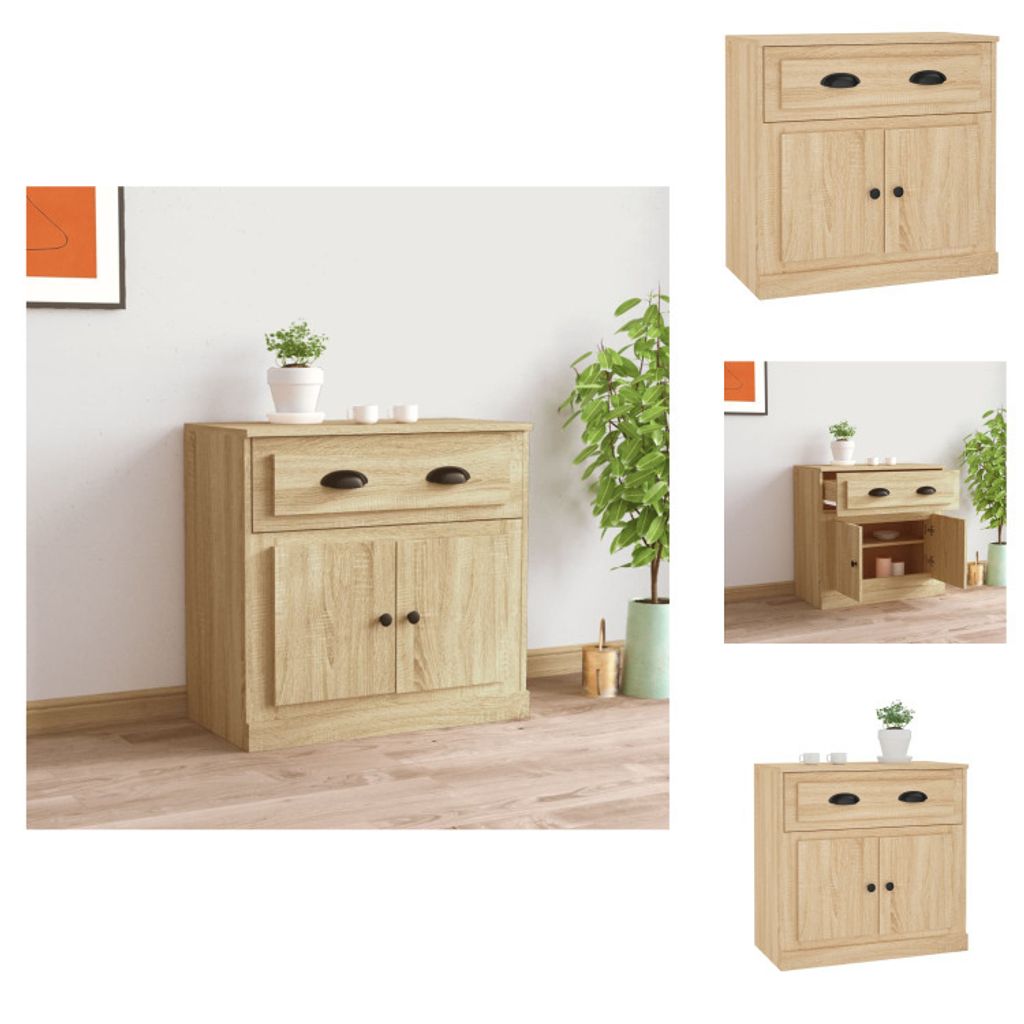 vidaXL Sideboard Sonoma-Eiche 70x35,5x67,5 cm Holzwerkstoff - Sideboards