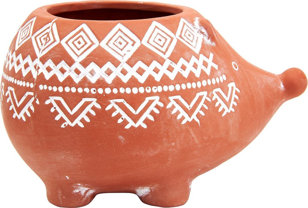 Sass & Belle Terracotta Übertopf Blumentopf Igel