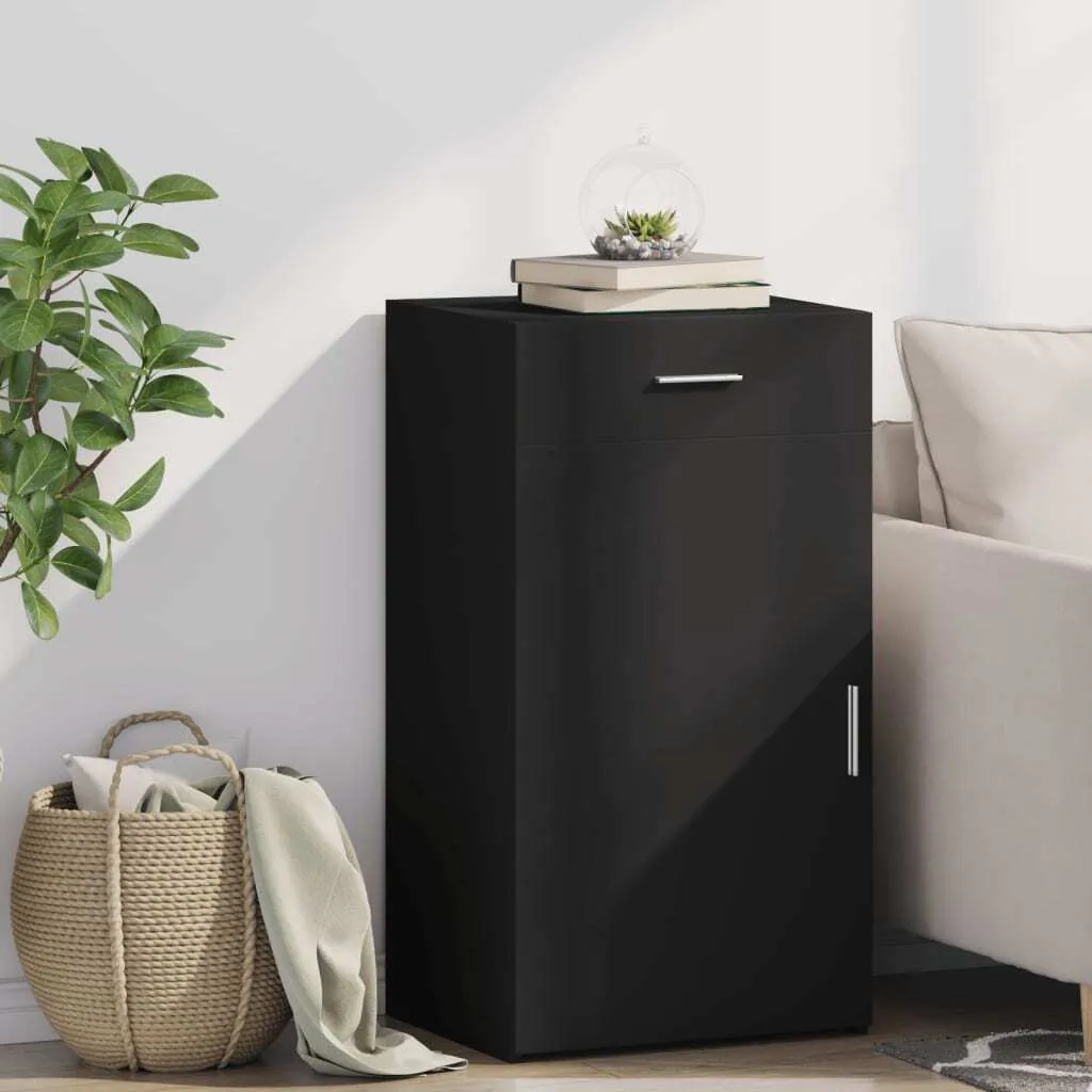 vidaXL Credenza nera 50x42,5x93 cm materiale a base di legno