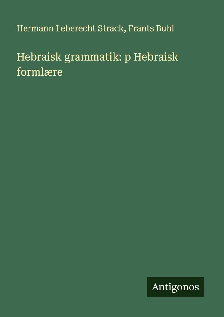 Hebraisk grammatik: p Hebraisk formlære