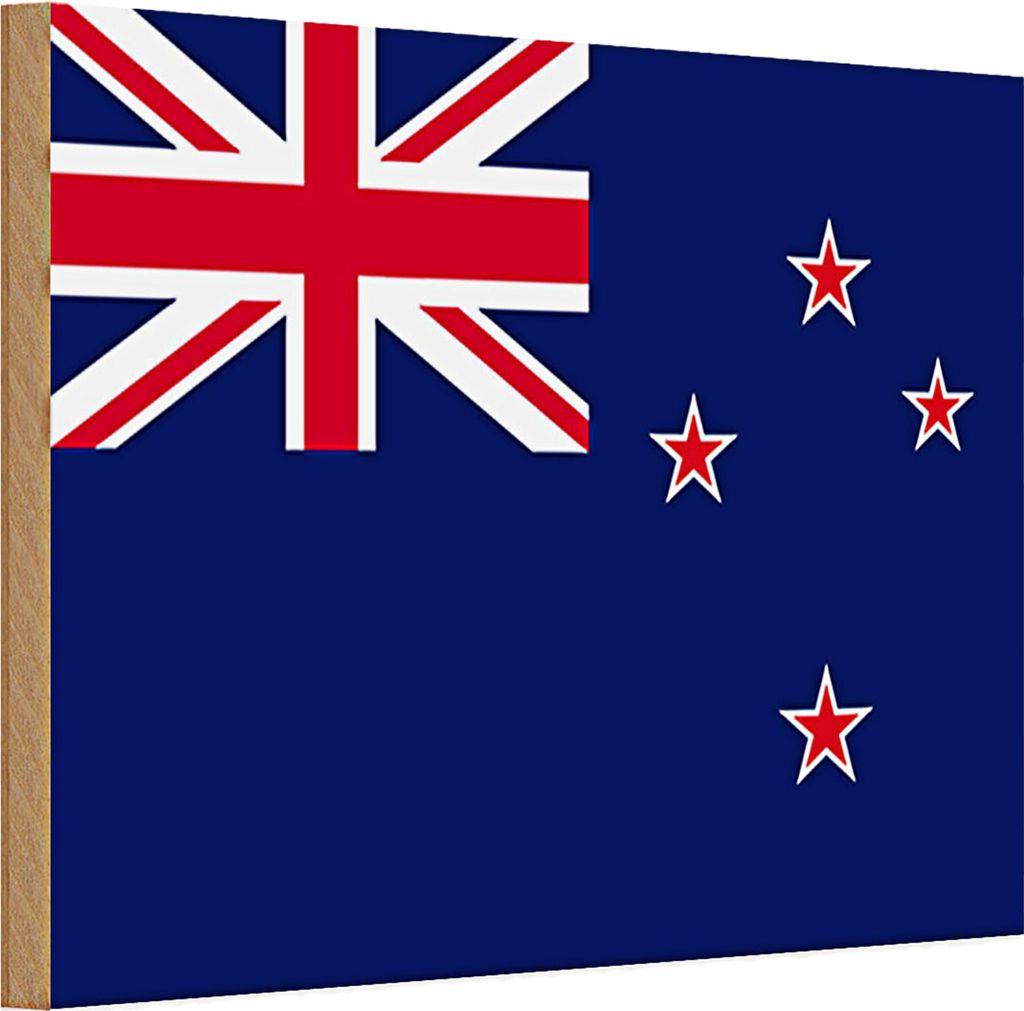 Holzschild Flagge Neuseeland 30x20cm Flag of New Zealand