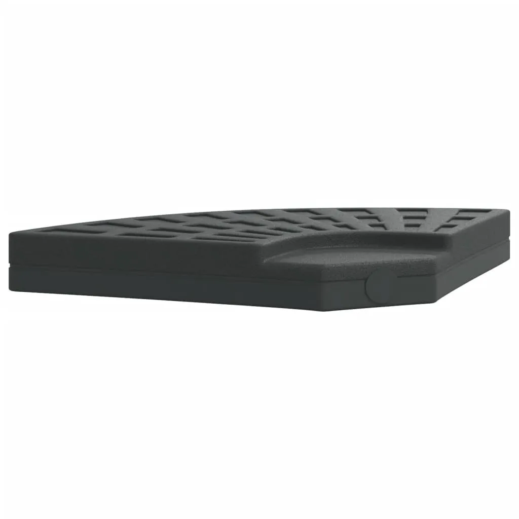 vidaXL Poids pour pied de parasol avec poignée 20 kg Noir en Béton