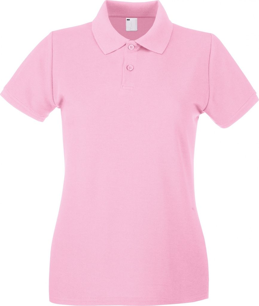 Fruit of the Loom - Poloshirt für Damen kurzärmlig BC3906 (Medium) (Babyrosa)