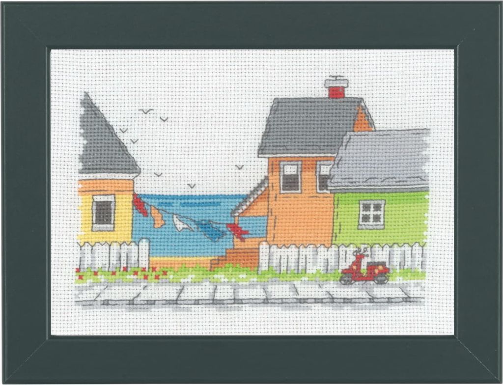 Permin Kreuzstich Stickpackung "Strandstraße", Zählmuster, 18x13cm