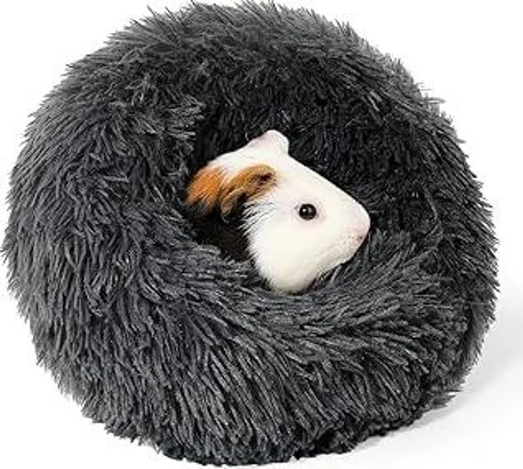 Letto peluche per porcellini d'India lavabile - Cuccia morbida grigio scuro