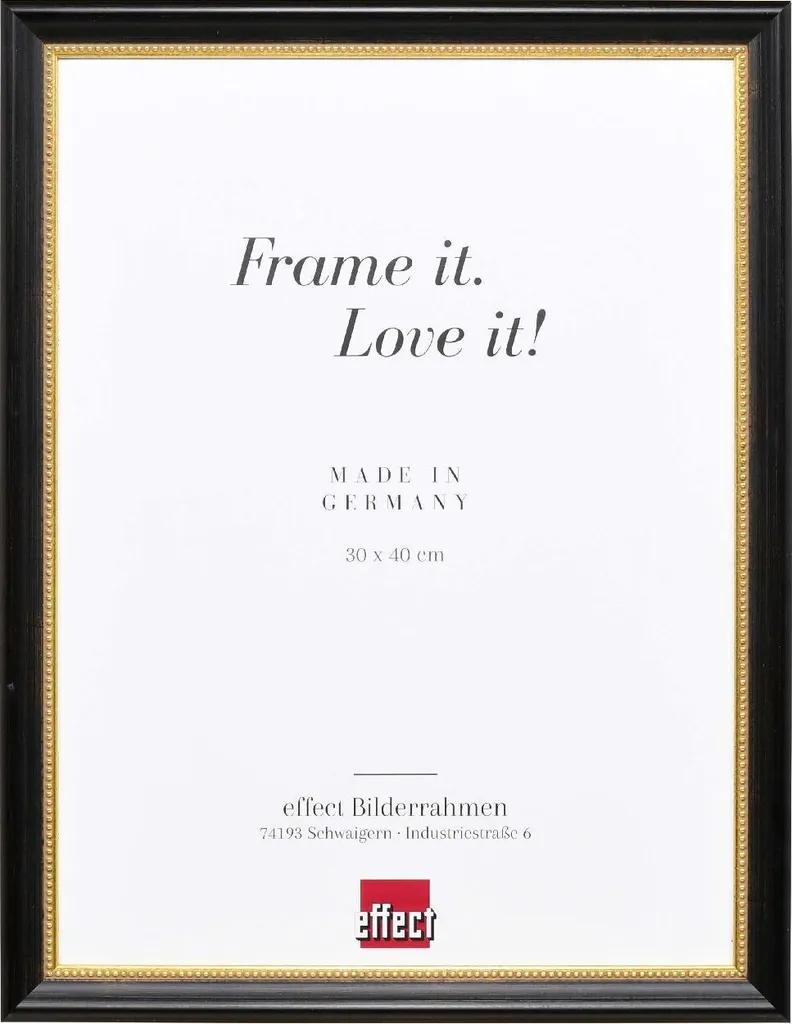 Cornice Portafoto 10,5x14,8 Legno Nero Fantasia Profilo 85 Acrilico