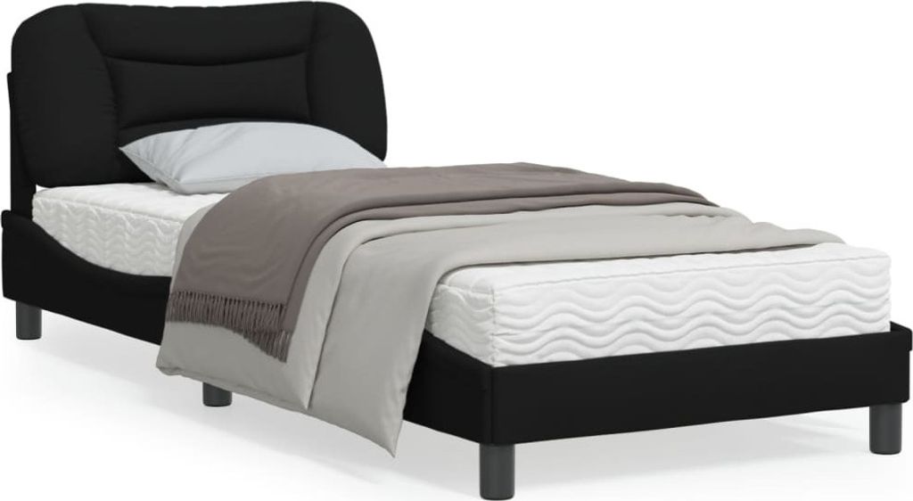 Maison Exclusive - Bettgestell ohne Matratze "Hvar" Schwarz 90x190 cm Stoff