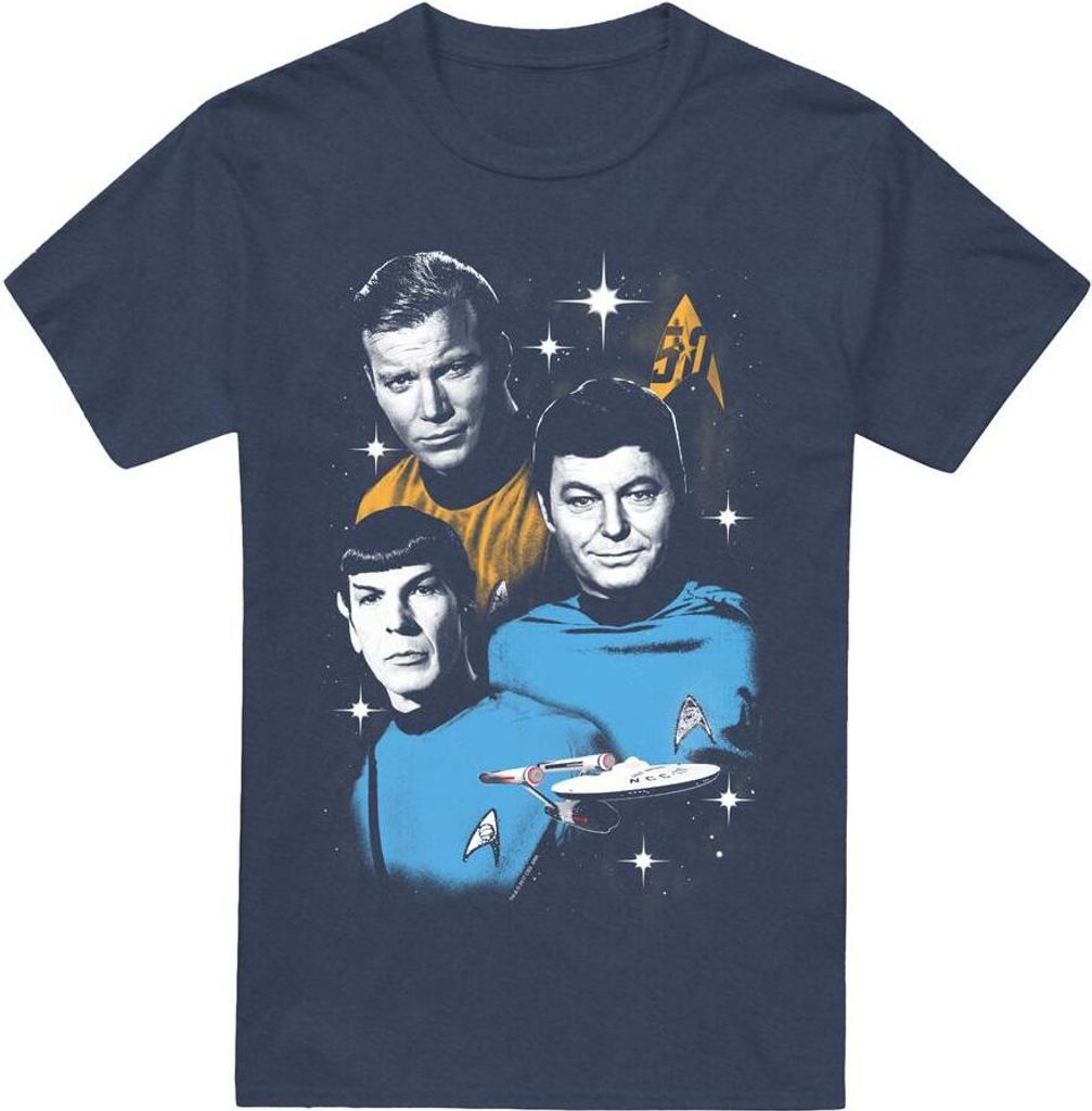 Star Trek - "All Star" T-Shirt für Herren/Damen Uni TV17650 (XXL) (Marineblau)