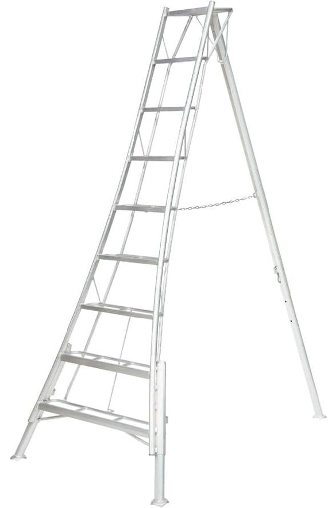 Niwaki Aluminium 3-Holm-Gartenleiter höhenverstellbar Produktbild 