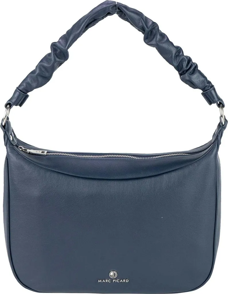 Marc Picard Pelle borsa a tracolla Umbria Shoulder Bag Knot Navy blu scuro