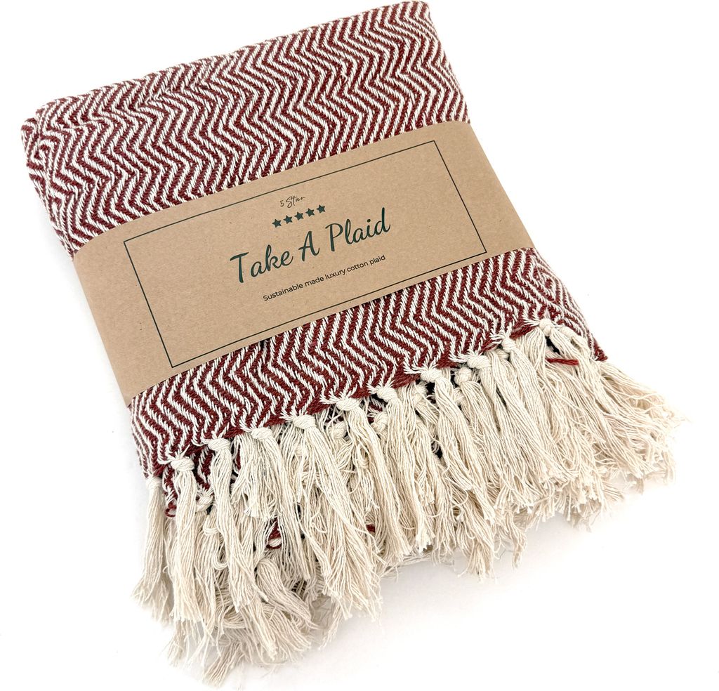 Heimtexland Hochwertige Strick Kuscheldecke Fransen Wohndecke Boho Wolldecke 100% Baumwolle Sofadecke 180x130 weich und warm Strickdecke natur T...