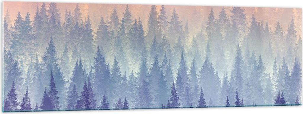 Bilder auf glas - Wald Baum Natur - 160x50cm - Glasbilder - Wandbilder - Kunstdruck - zum Aufhängen bereit - Wanddekoration aus Glas - Glas Bilder...