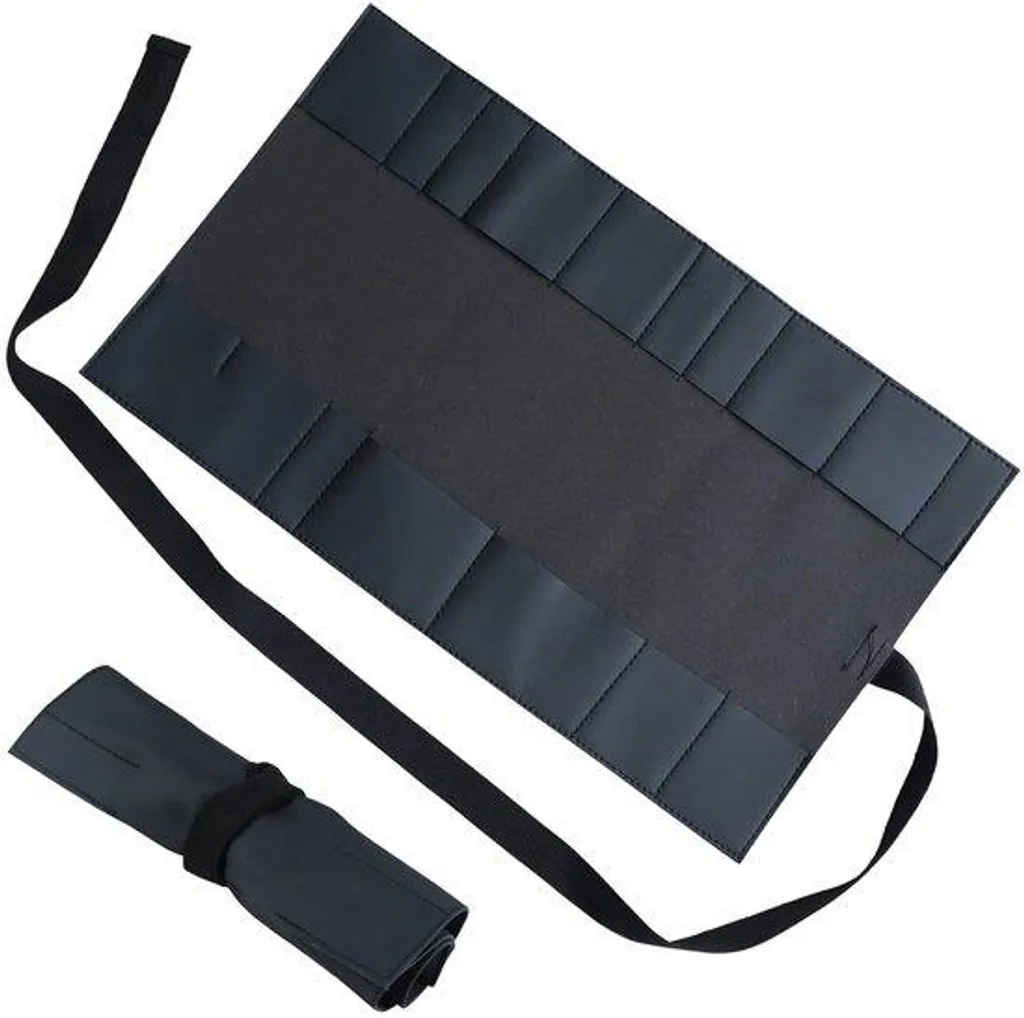 Grand plateau bonsaï en cuir PU 450mm avec 16 zones de rangement pro