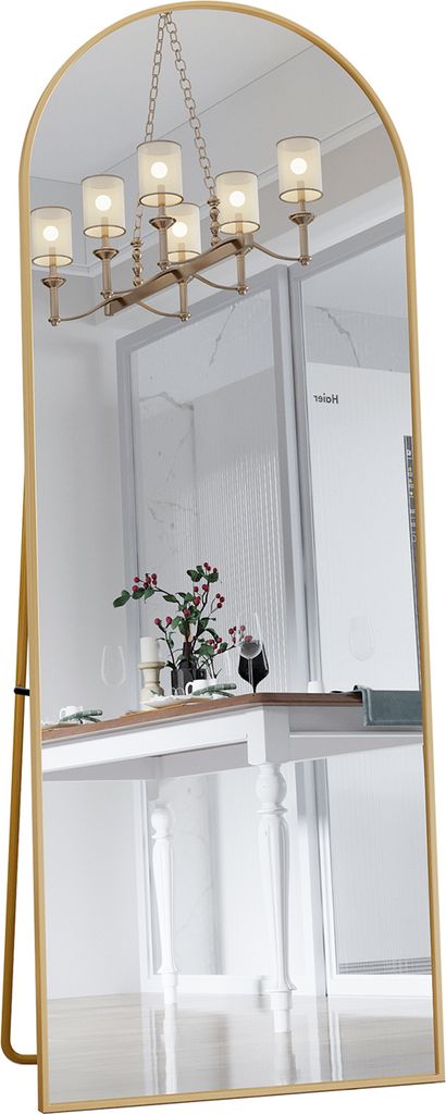 Spiegel voor het hele lichaam, 162 x 53 cm, vrijstaand, Productafbeelding 
