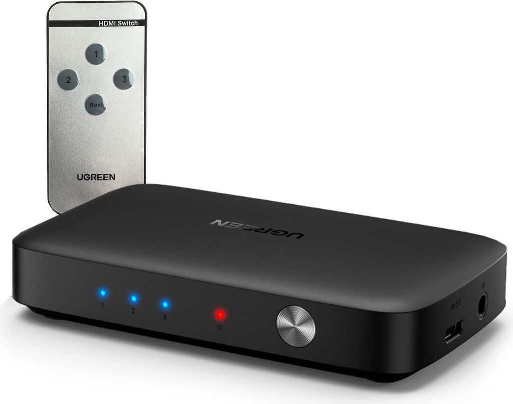 Séparateur HDMI Ugreen - 3x HDMI 4K 30Hz noir (CM332 80125) Image du produit 