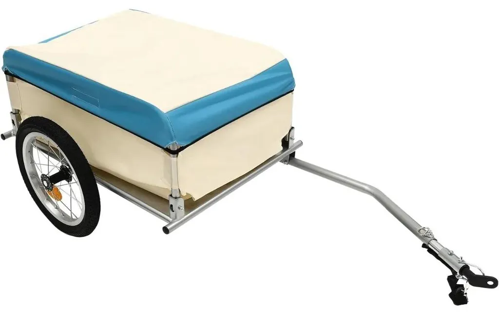 Remorque vélo pliable 50kg solution de transport blanc gain de place