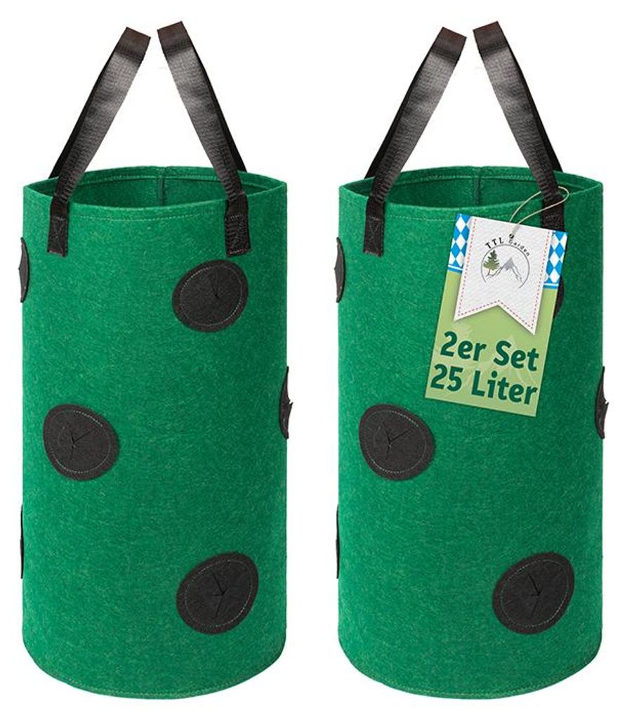 TTL GARDEN 2x 25L Pflanzsack hängend stehend Erdbeer Produktbild 