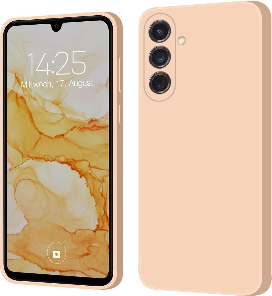 A product shot of a phone case, shown from the front and back.