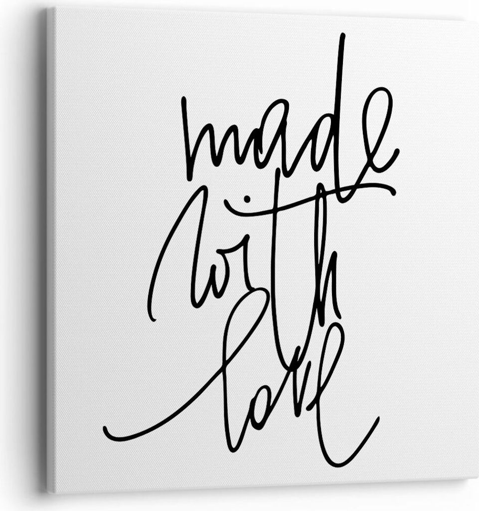 Bild auf Leinwand - Leinwandbild - Einteilig - Erstellt mit Liebe - 40x40cm - Wand Bild - Wanddeko - Wandbilder - Leinwanddruck - Bilder - Wanddeko...