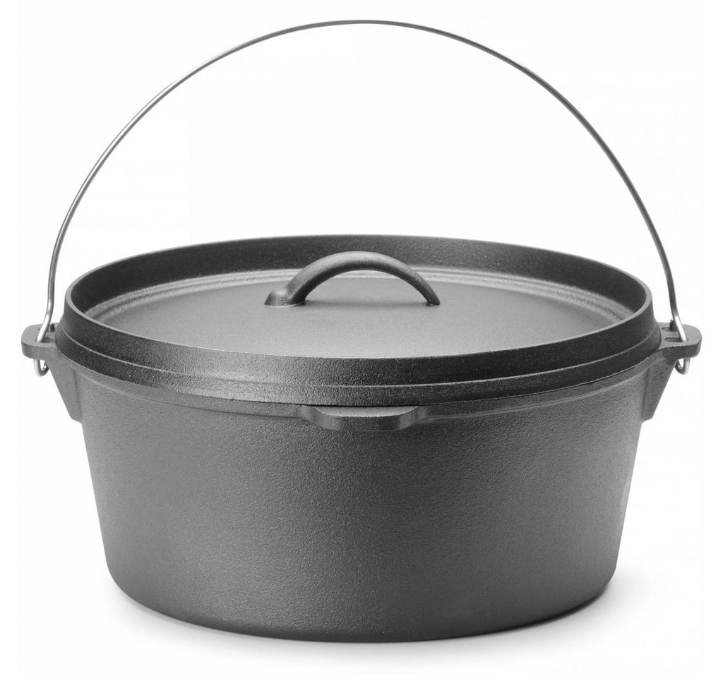 HENDI Gusseisentopf, 7,2 Liter Ø 31 x 15,5 cm schwarz, Produktbild 