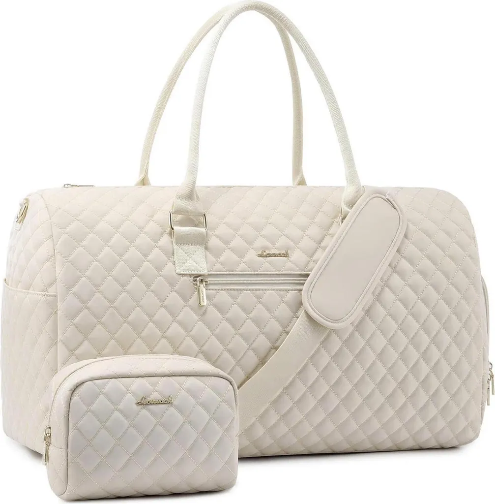 Borsa Parto e Viaggio 45L Beige Impermeabile - Ampia e Organizzata