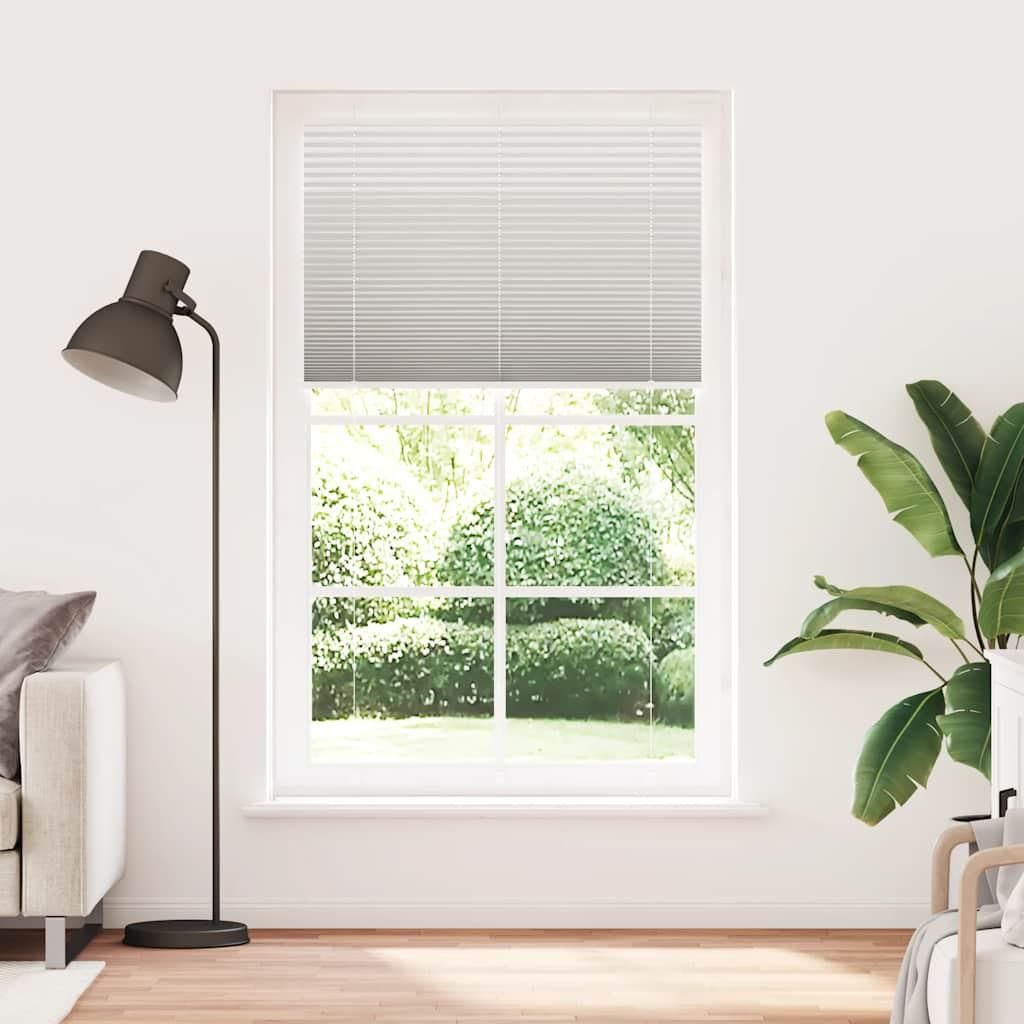 vidaXL Plissee Hellgrau 115x200 cm Stoffbreite 114,4 cm Polyester