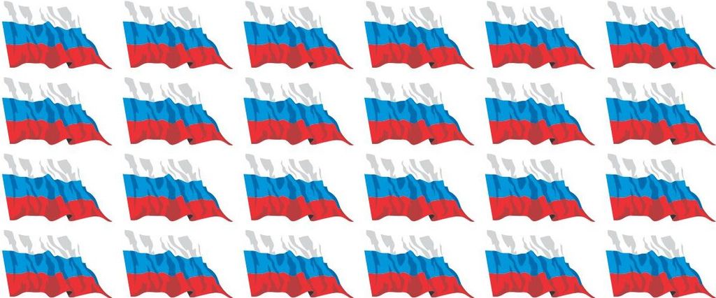 Mini Aufkleber Set - Pack wehend - 33x20mm - selbstklebender Sticker - Russian Federation - Flagge / Banner / Standarte fürs Auto, Büro, zu Hause...