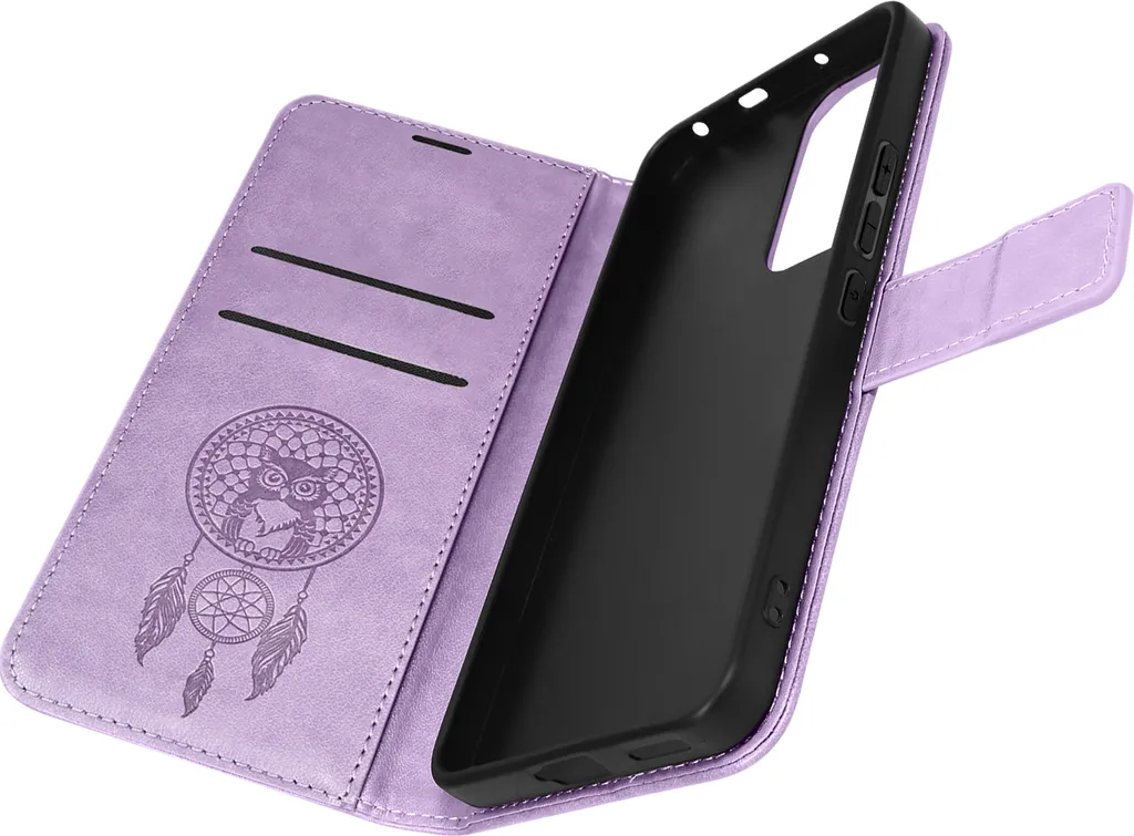 Cover Elegante Xiaomi 12 Lite Viola Acchiappasogni - Flip Case Stand