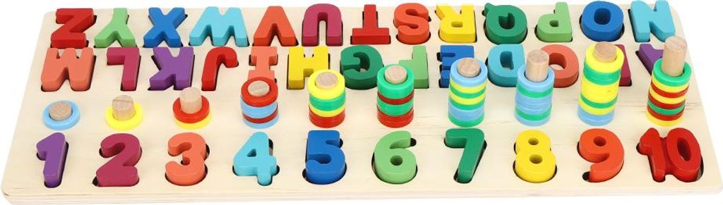 Kinder Holz Alphabet Zahlen Paarung Spielzeug Vorschule Lernen pädagogisches Puzzle Spielzeug
