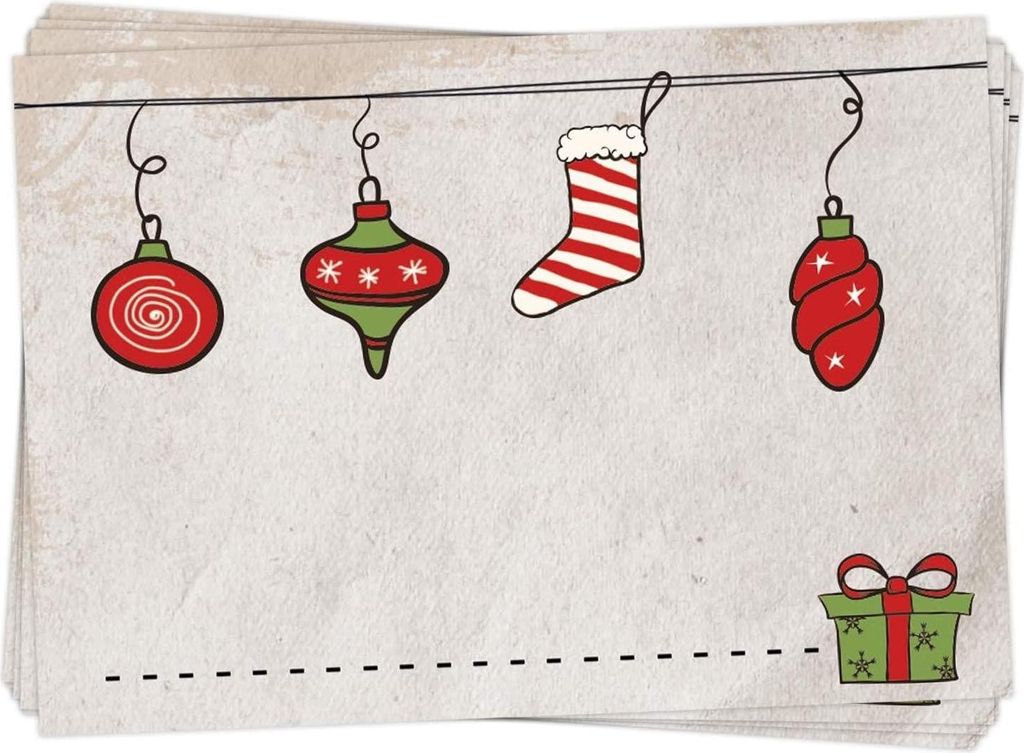 25 Stück Aufkleber Etikett FROHE WEIHNACHTEN Geschenkaufkleber rot natur grün 7 x 5 cm Namensschilder Namensaufkleber Geschenke Verpackung weihna...