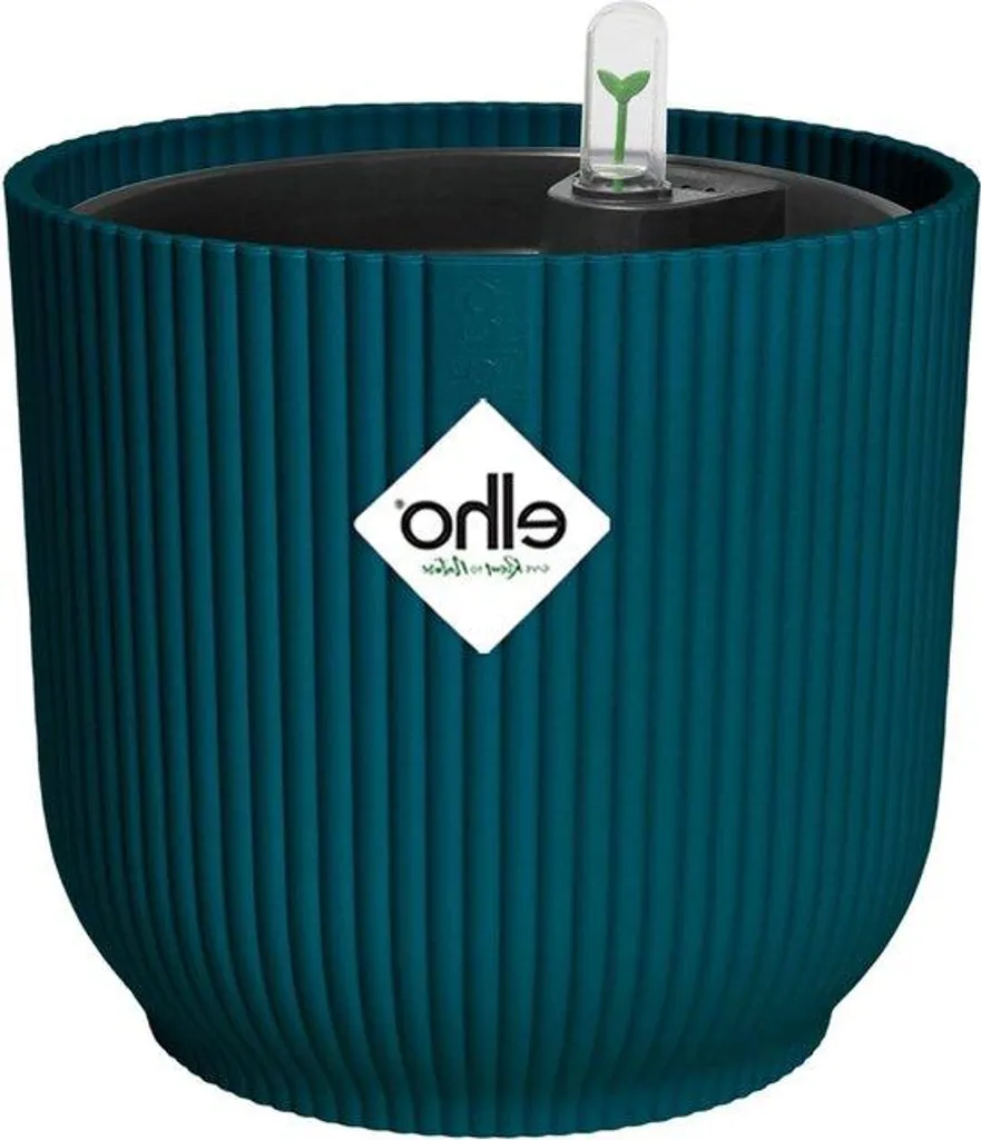 Pot de fleurs avec jauge d'eau et design pliable en plastique recyclé