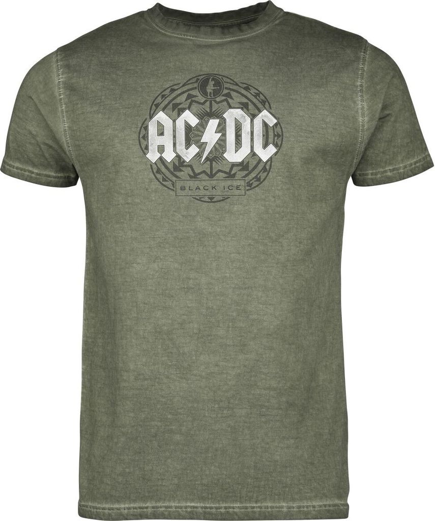 AC/DC T-Shirt Herren Black Ice grün Band-Merch, Bands 100% Baumwolle 3XL