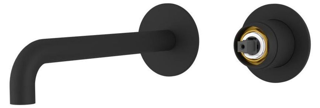 Sapho ULTRAMIX Körper für 2-Loch Unterputz-Waschbecken Armatur, Auslauf 20cm, Schwarz matt