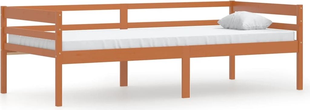 vidaXL Lit en bois massif pin brun miel 90x200 cm Image du produit 