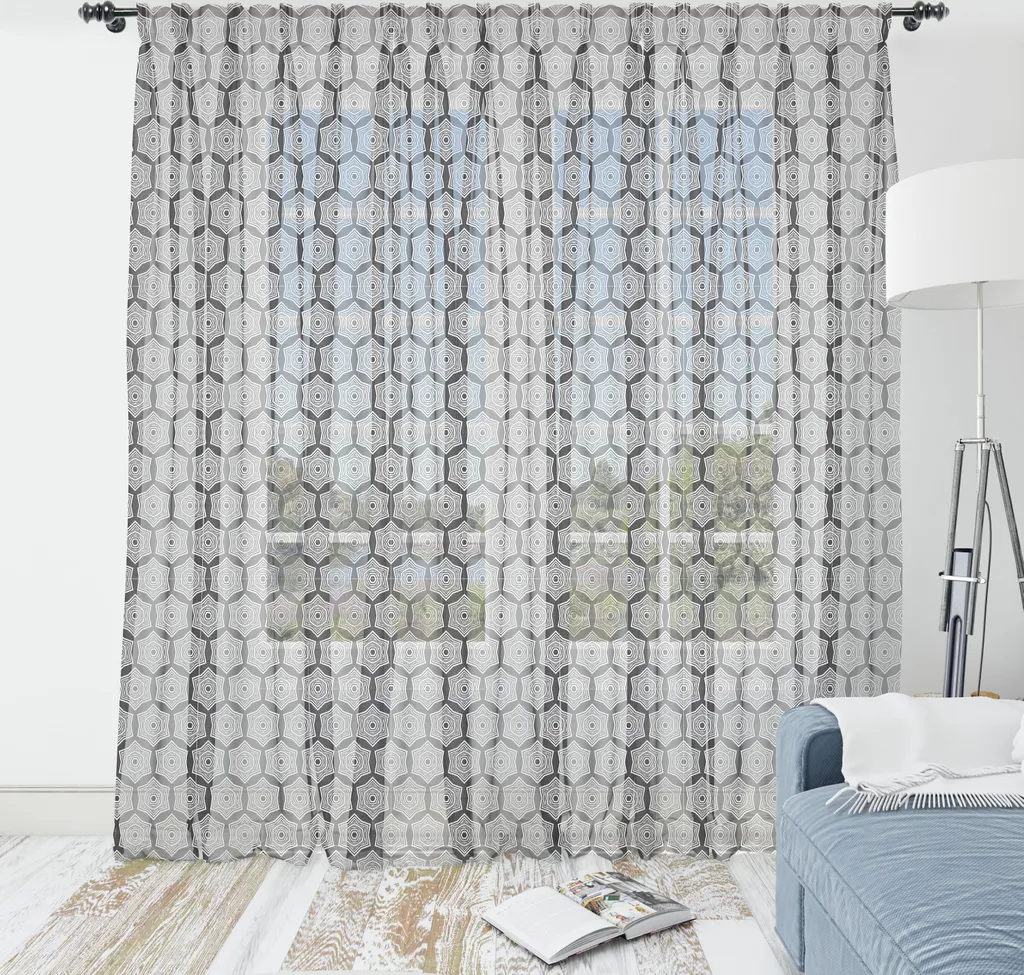Tapisserie Murale Satinée 240x274 cm - Design Futuriste Gris Foncé