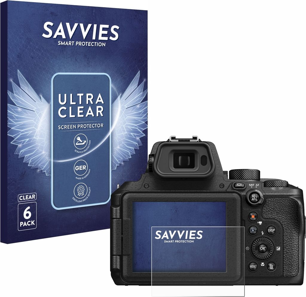 6x Für Nikon Coolpix P950 Schutzfolie Savvies Displayschutz Display Schutz Folie Klar Transparent