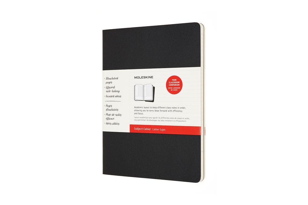 Moleskine Cahier Studien, 2er Set, Kartoneinband XL (19x25), Liniert, Schwarz, Packpapierbraun