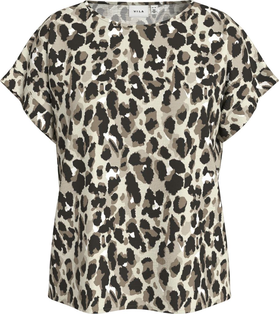 VILA Modisches T-Shirt mit Crepe Design und Rundhalsausschnitt Größe: 42