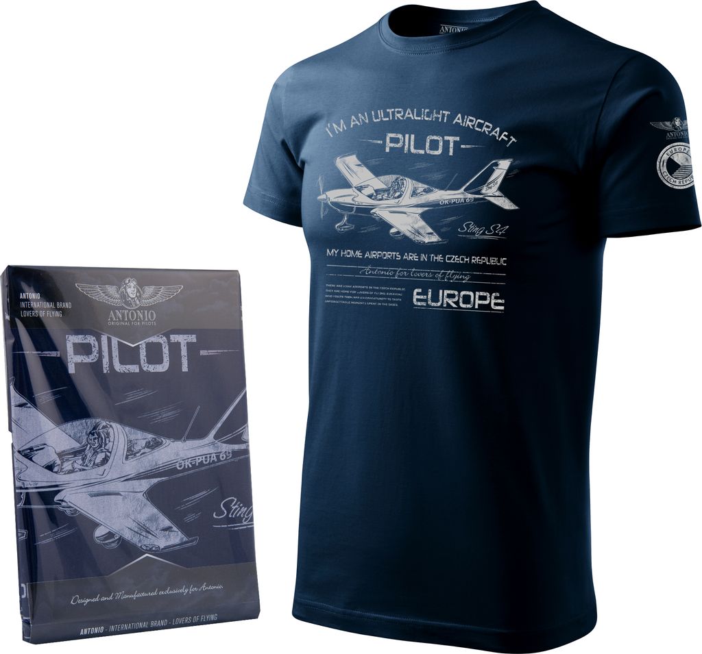 T-Shirt mit ultraleichtem Flugzeug STING S-4 (XXL)