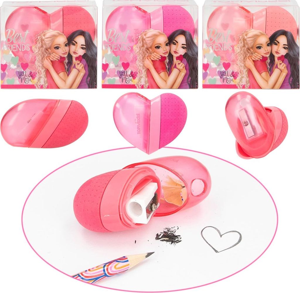 TOPModel 2in1 Herz Radierer und Anspitzer BEST FRIENDS Produktbild 